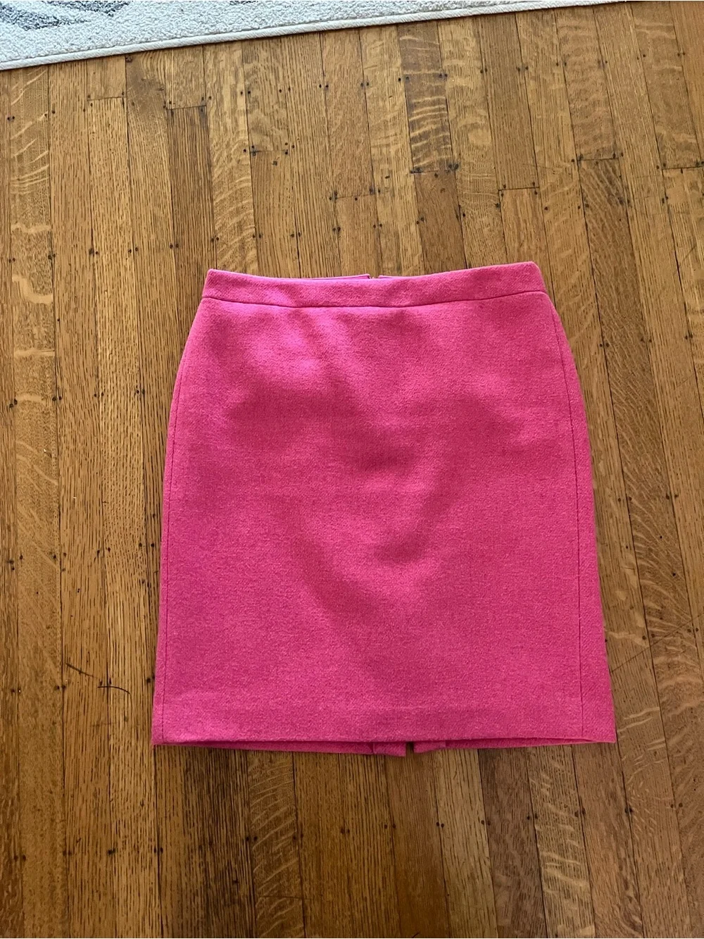 J. Crew Hot Pink Wool Blend Pencil Skirt